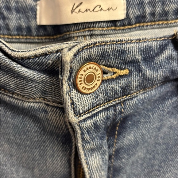 KanCan Blue Ankle Cropped Distressed Jeans 13/30 - Picture 3 of 7